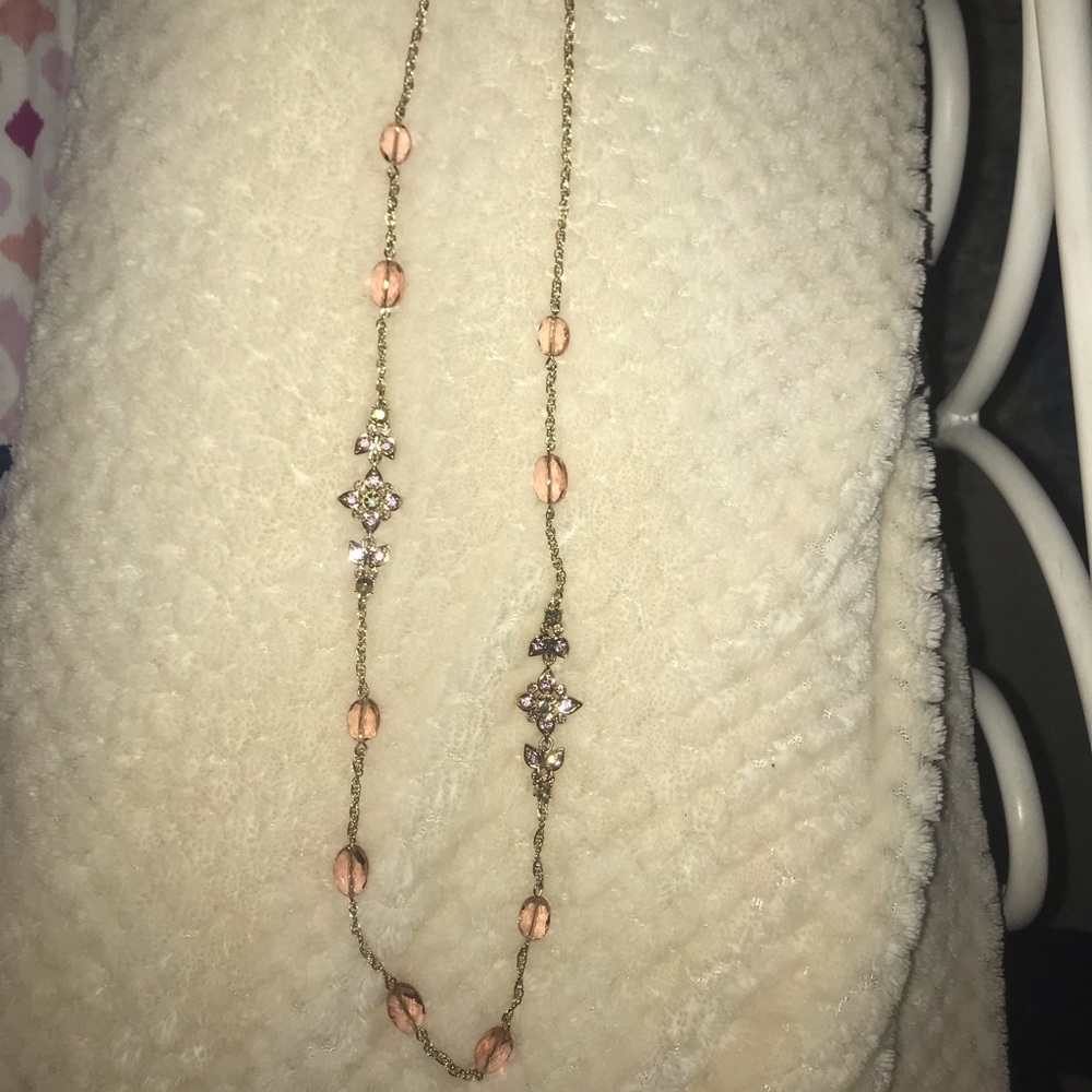 Gold long necklace